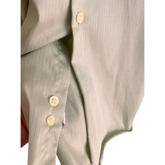 PERRY ELLIS Portfolio MENS WRINKLE FREE Textured Fabric DRESS SHIRT L 16 34/35 - Picture 4 of 10